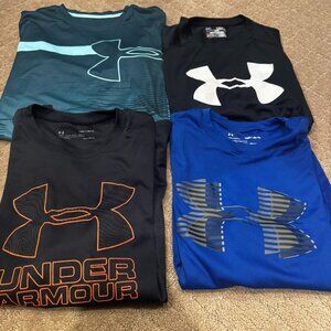 Lot of 4 Under Armour boys Dri-Fit tee shirts size Youth Medium